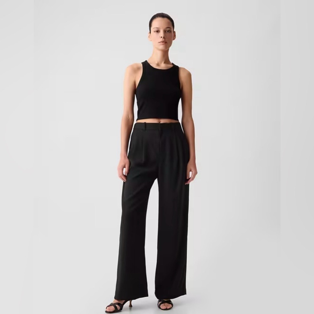 GAP 365 High-Rise PLEATED Wide Leg BOHO Pants Women's Size 16 Petite‎ $90